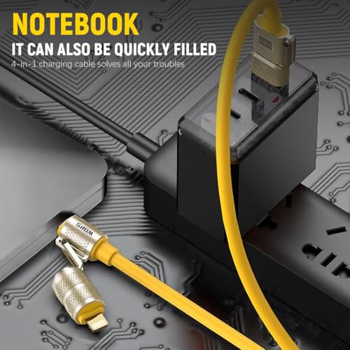 Verilux® 240W USB C Cable 4 in 1 Fast Charging 1.5m Silicone Multi Charging Zinc Alloy Metal Connectors Design Universal for Phone Tablet 3PCS Verilux® 240W USB C Cable 4 in 1 Fast Charging 1.5m Silicone Multi Charging Zinc Alloy Metal Connectors Design Universal for Phone Tablet 3PCS